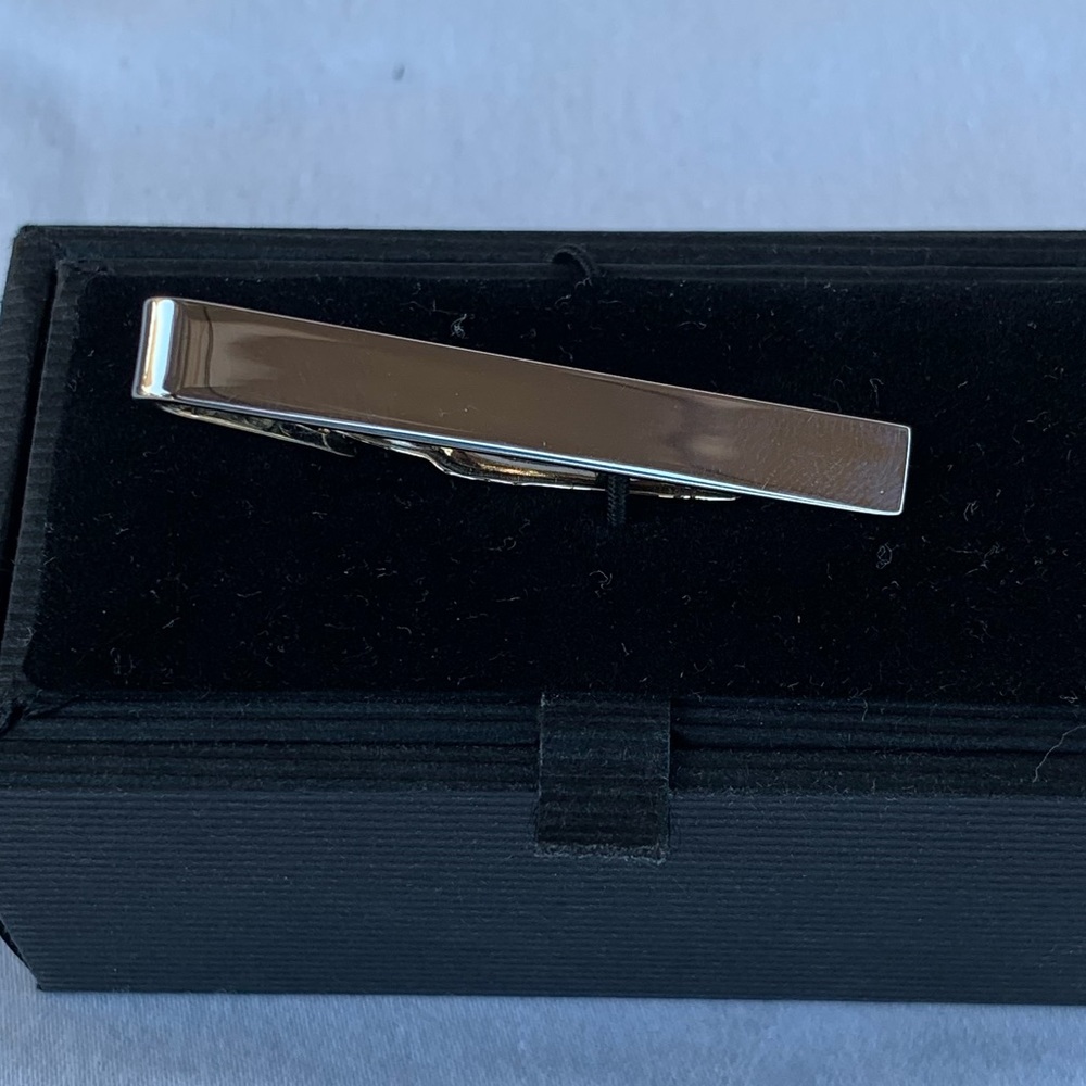 Pronto Uomo Silver Tie Bar